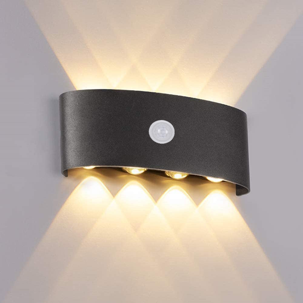 Modern LED Curved Wall Lamp - Indoor/Outdoor Energy-Efficient Lighting
