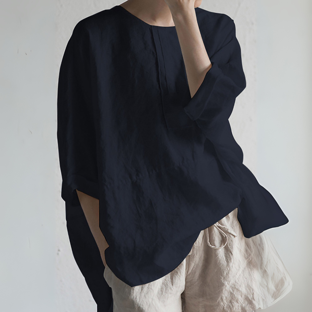 Loose Fit Women's Linen Blouse