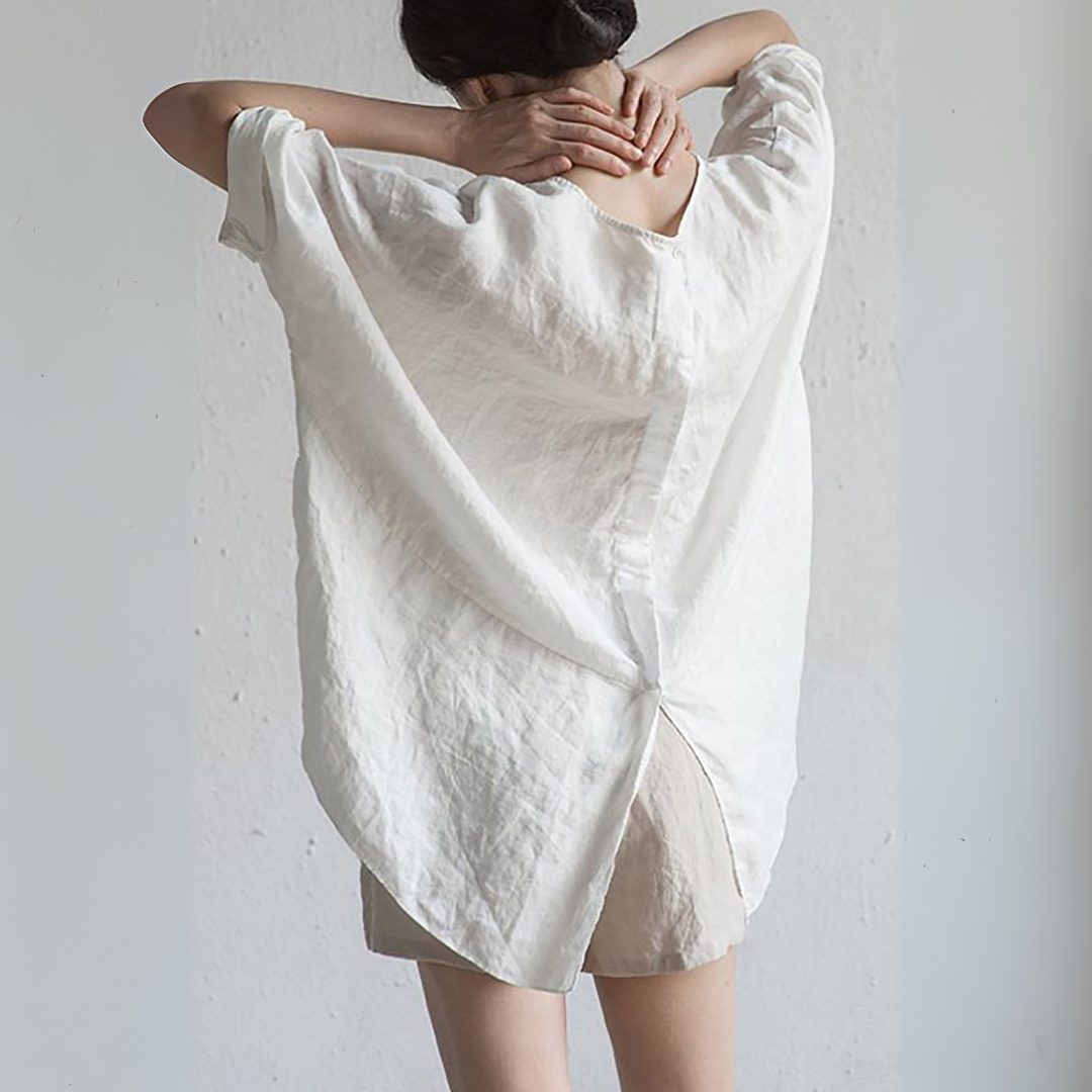 Loose Fit Women's Linen Blouse