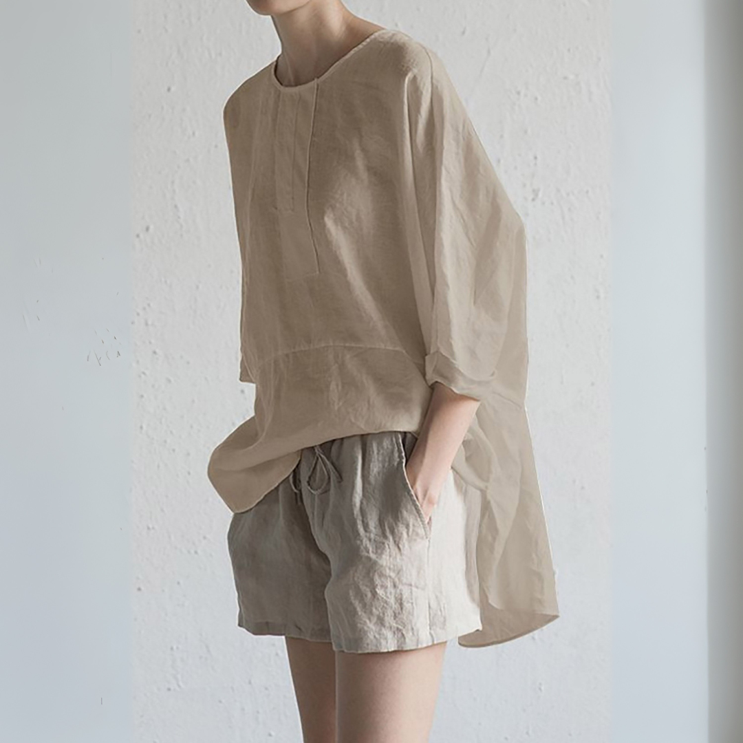Loose Fit Women's Linen Blouse