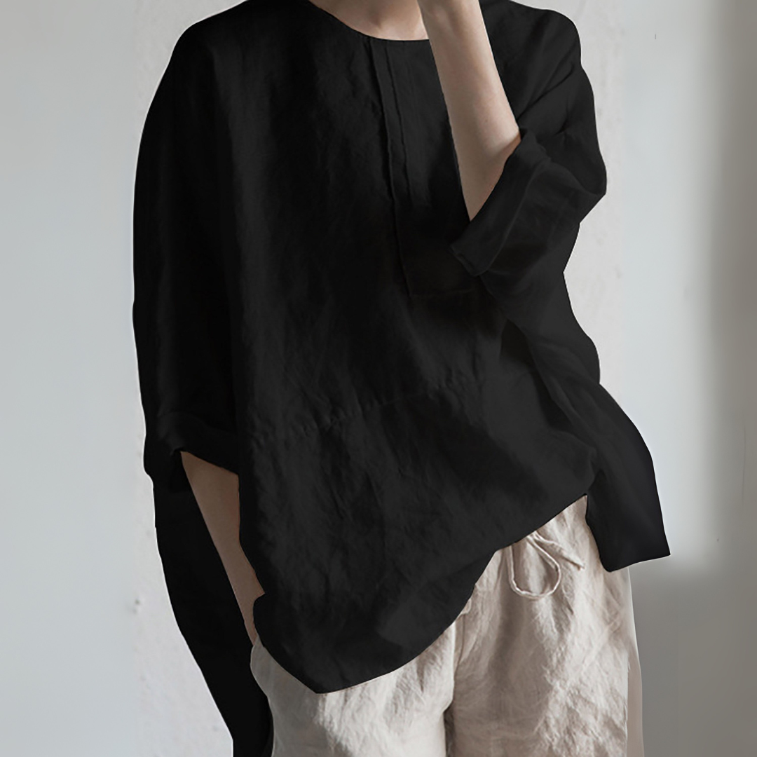Loose Fit Women's Linen Blouse