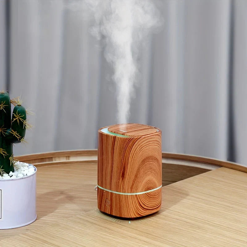 Wood Look Ultrasonic Humidifier with Automatic Shut-off and LED Light