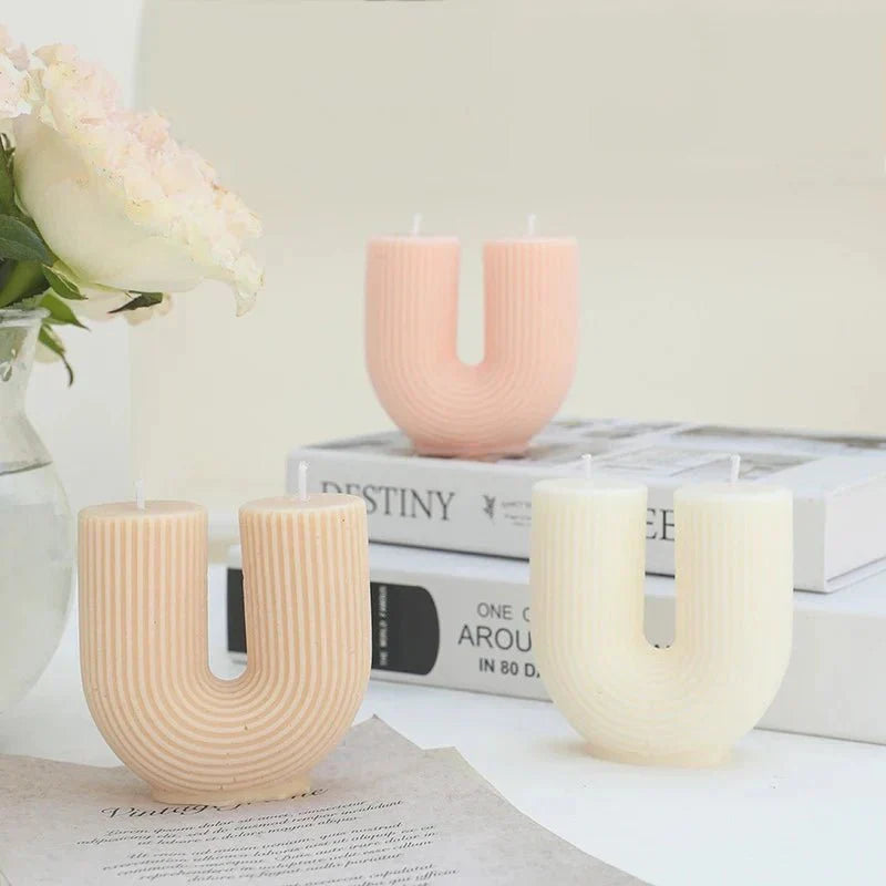 U-Shaped Soy Wax Aromatherapy Candle