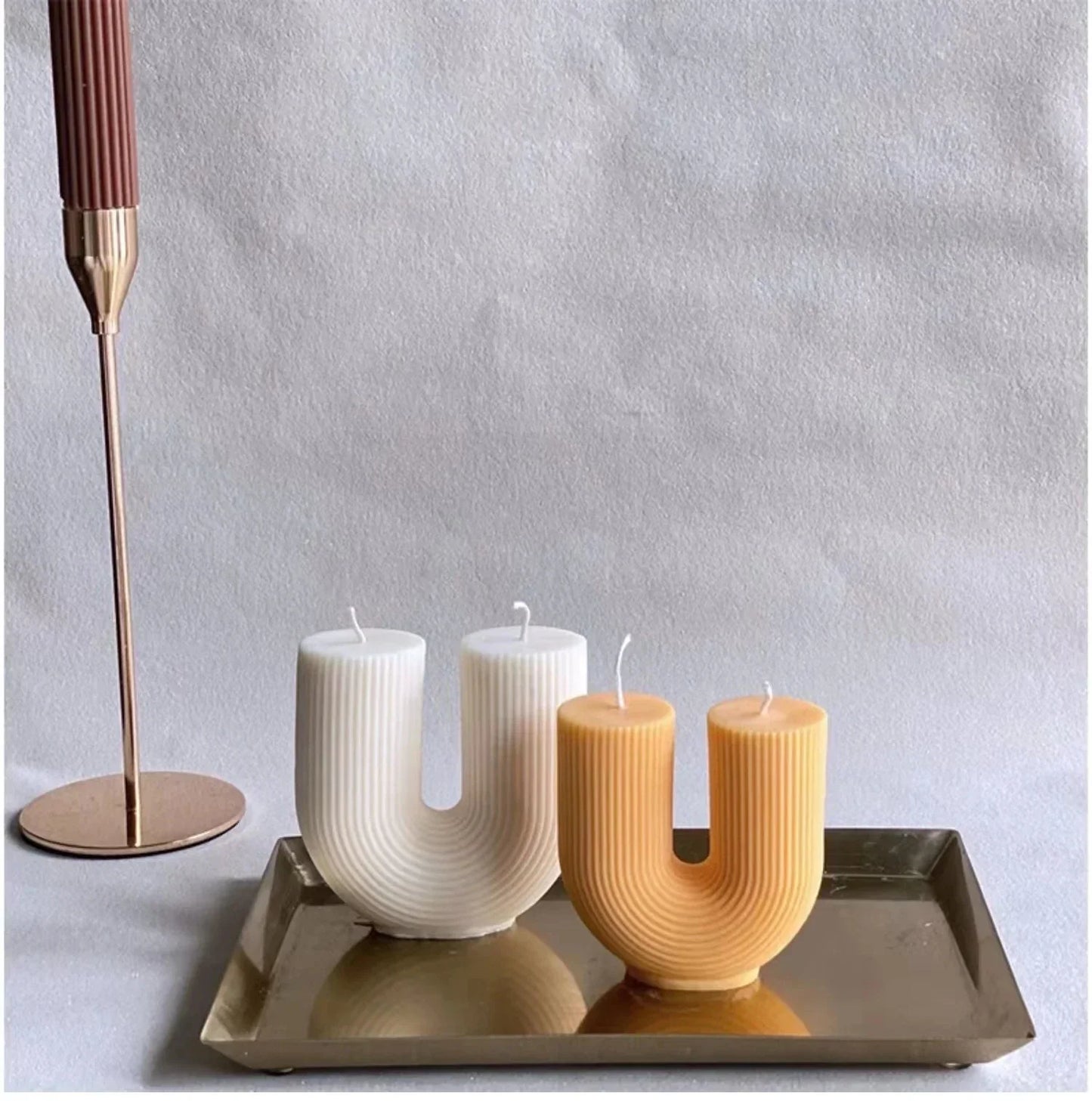 U-Shaped Soy Wax Aromatherapy Candle