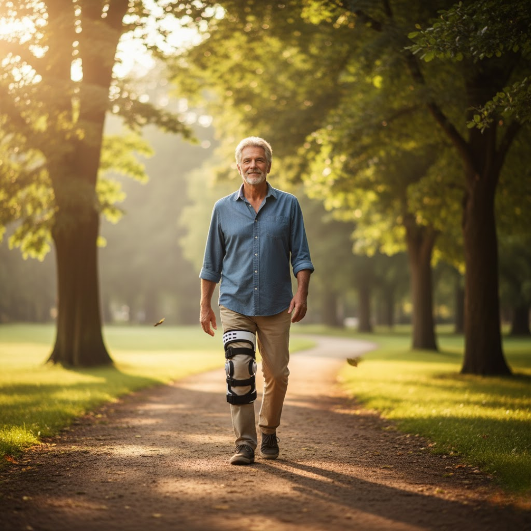 Lightweight Knee Orthosis for Osteoarthritis Relief
