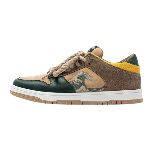 Artistic Platform Sneakers with Wave Design for Men and Women