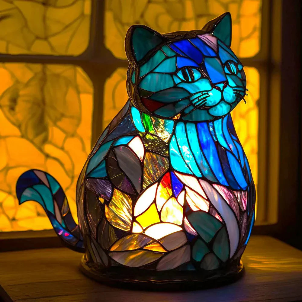 Artistic Stained Glass Animal Lamp