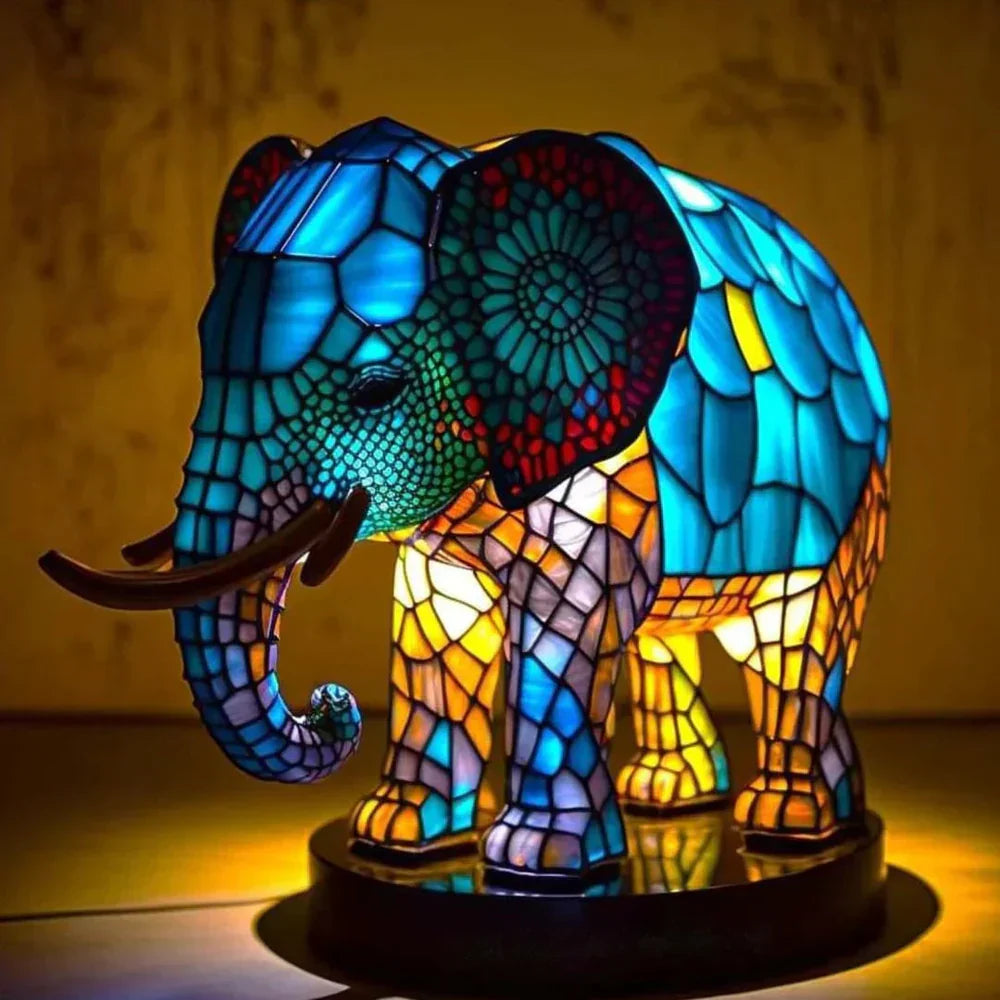 VitraFauna Stained Glass Animal Lamp