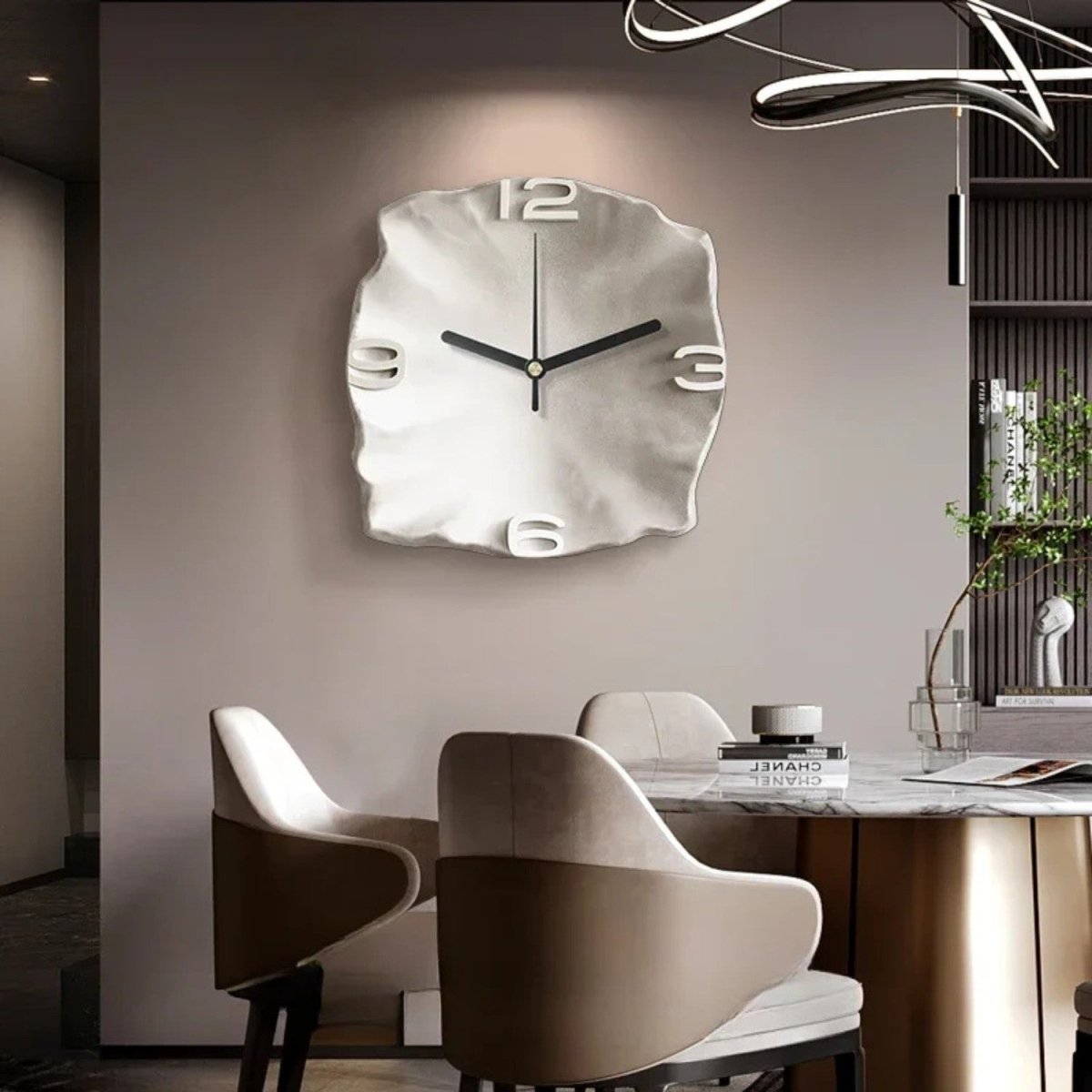 3D Sandstone Texture Quartz Wall Clock