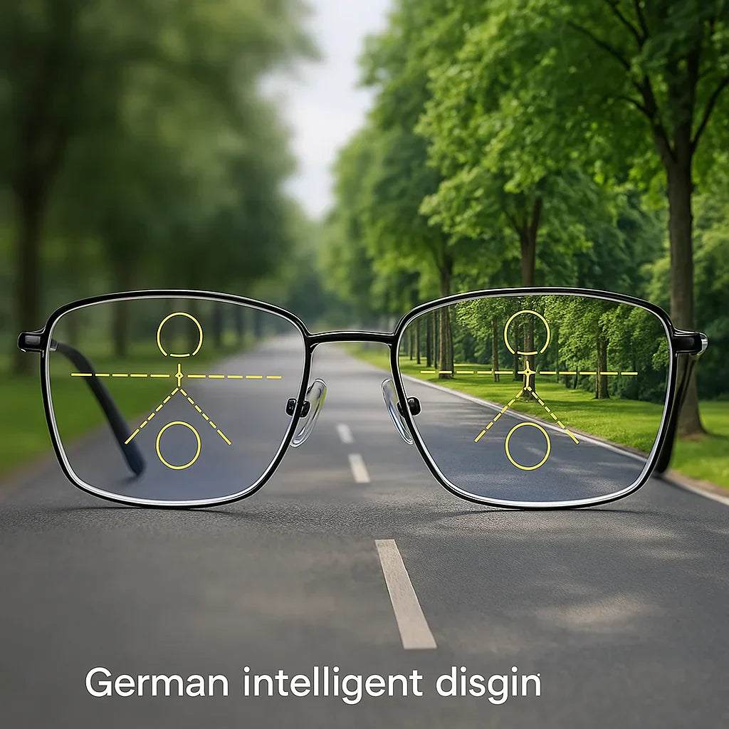 Progressive Multifocal Glasses with Anti-Glare and Blue Light Filtering