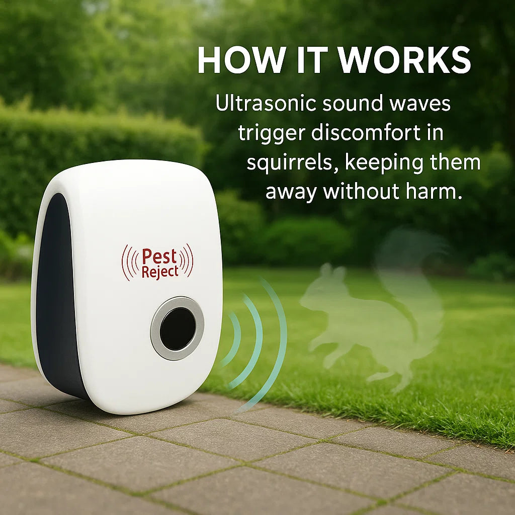 Ultrasonic Squirrel Deterrent Device for Gardens and Yards