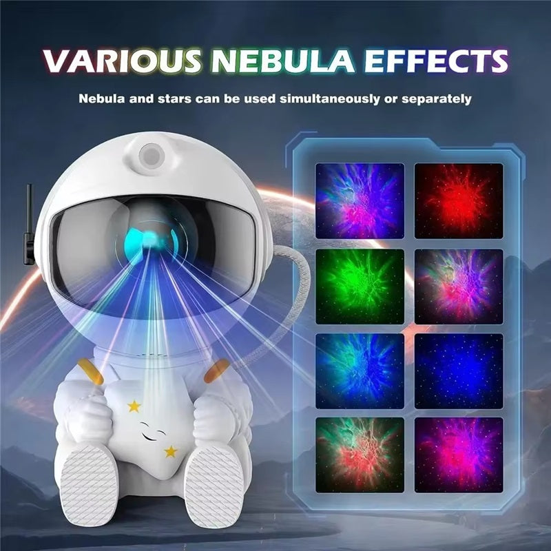 Astronaut Galaxy Projector with 8 LED Color Effects and Remote Control