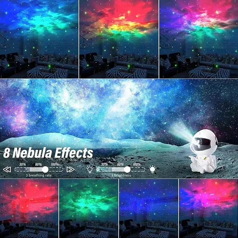 Astronaut Galaxy Projector with 8 LED Color Effects and Remote Control