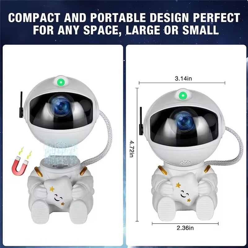 Astronaut Galaxy Projector with 8 LED Color Effects and Remote Control
