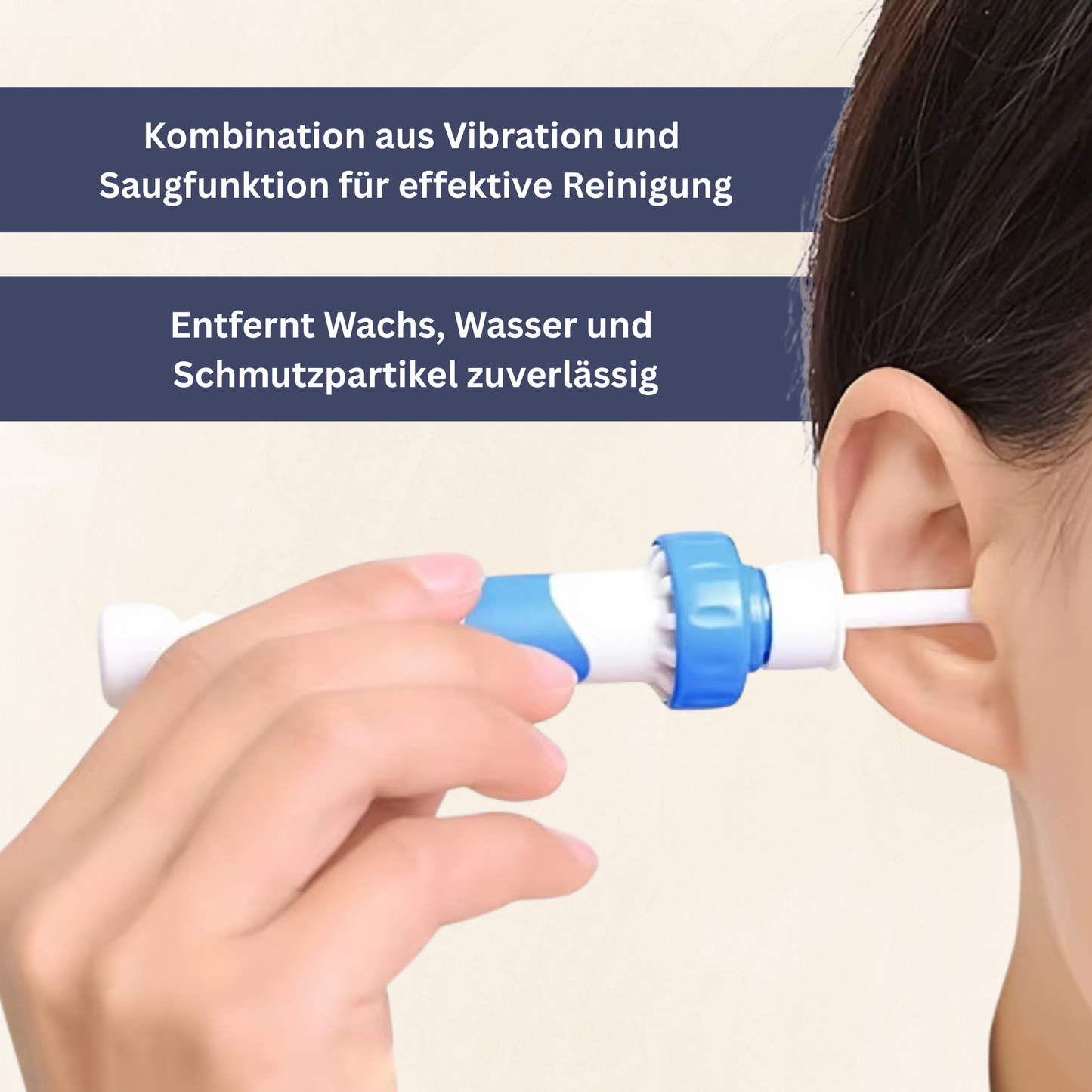 Rechargeable Ear Wax Vacuum Cleaner with Silicone Tips