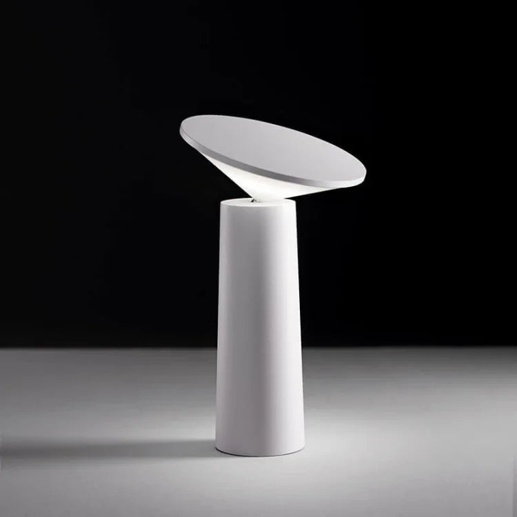 Dimmable Rechargeable Designer Lamp with Adjustable Shade