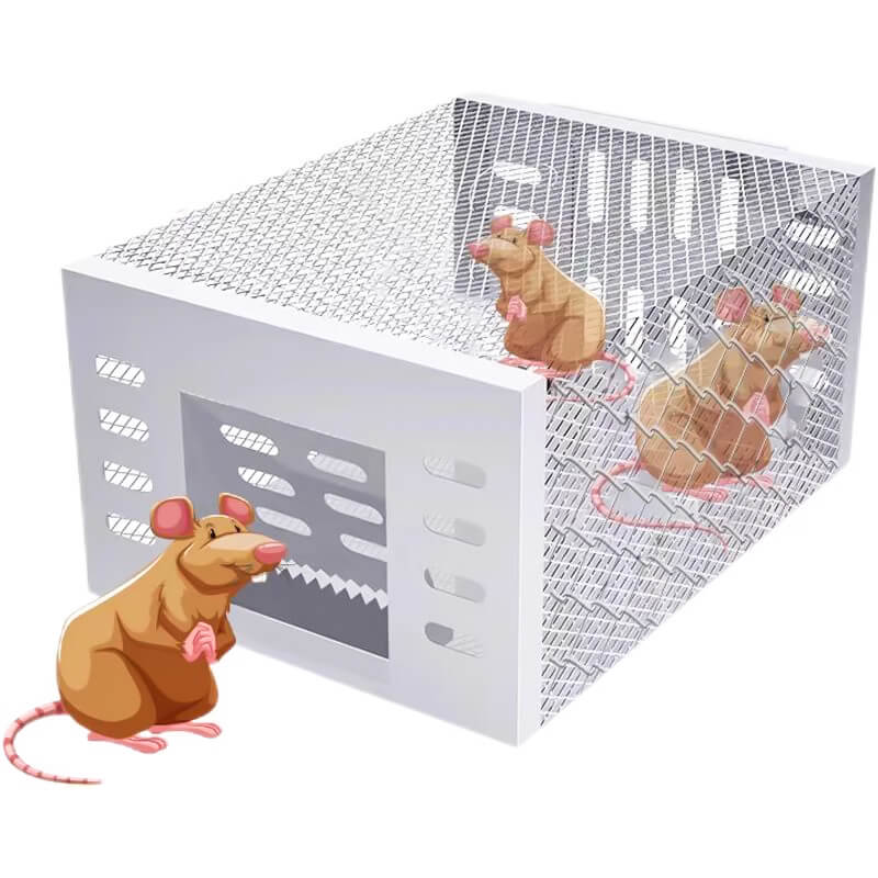 Automatic Mouse Trap with Sensitive One-Way Door and Large Capacity