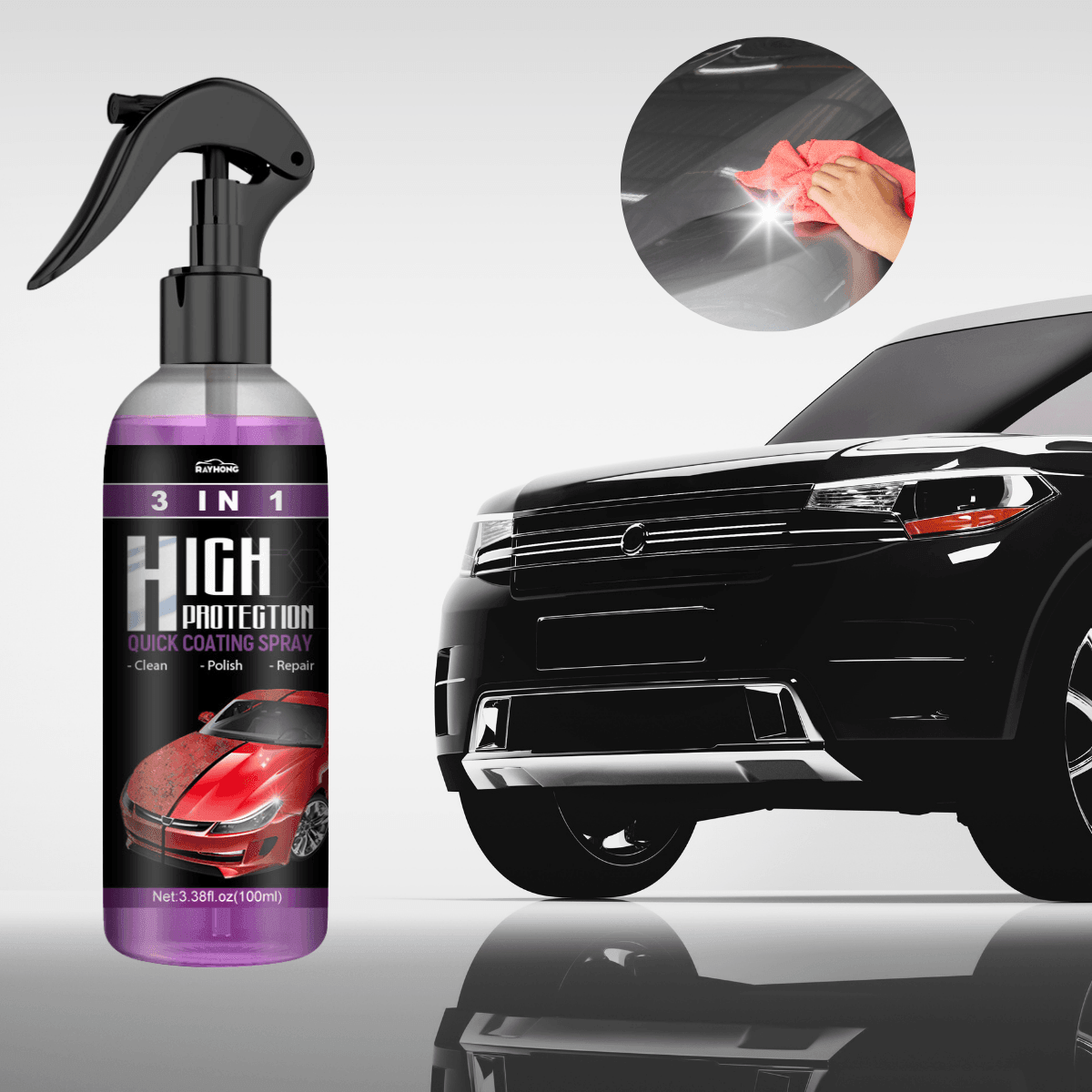 3-in-1 Nano Ceramic Coating Spray for Car Care