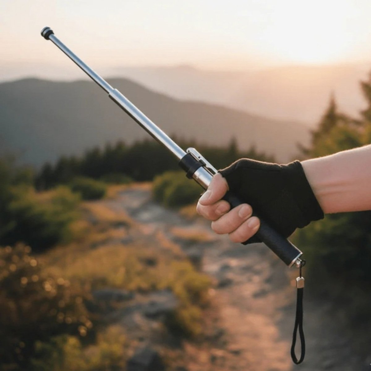 Telescopic Self Defense Walking Stick with Instant Deployment