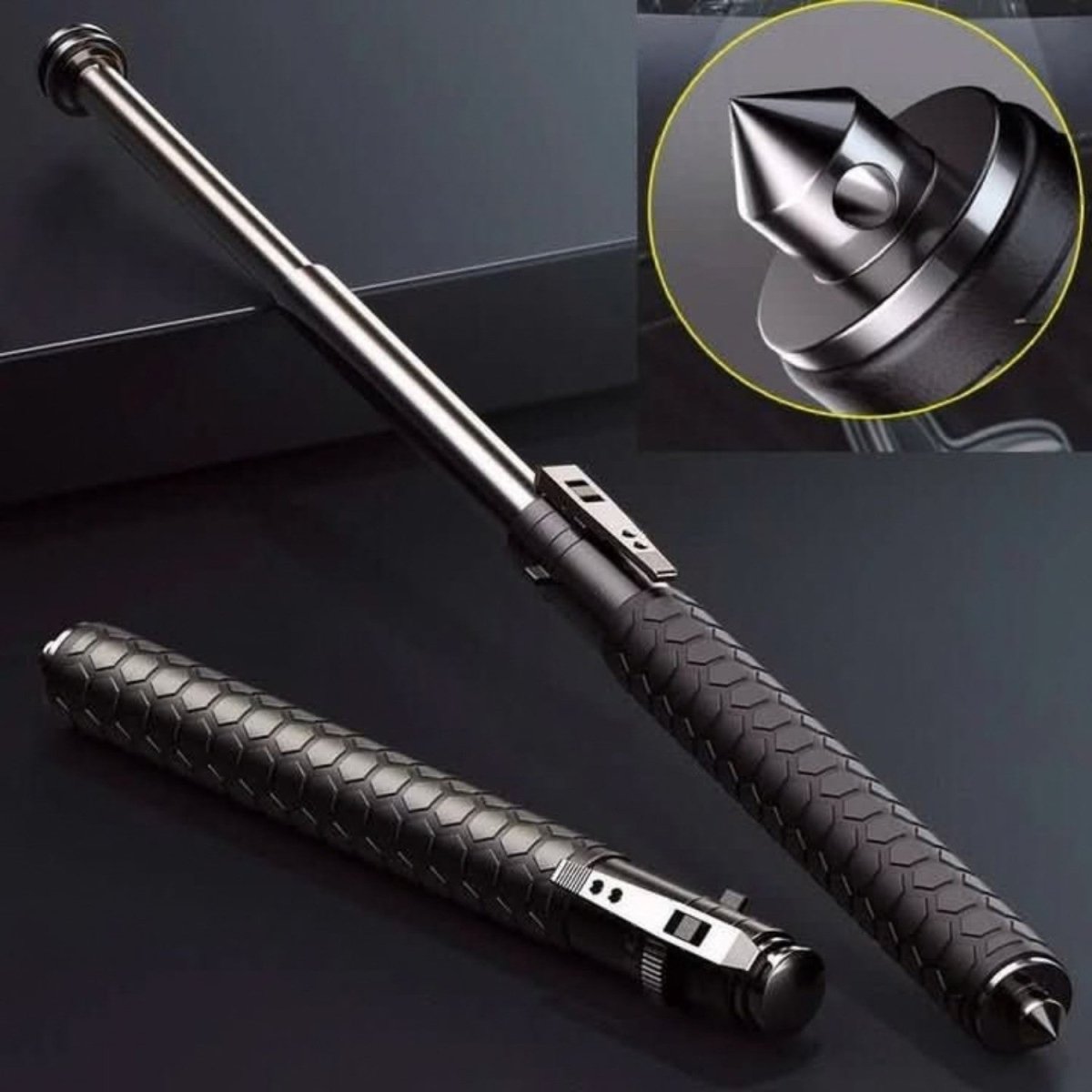 Telescopic Self Defense Walking Stick with Instant Deployment