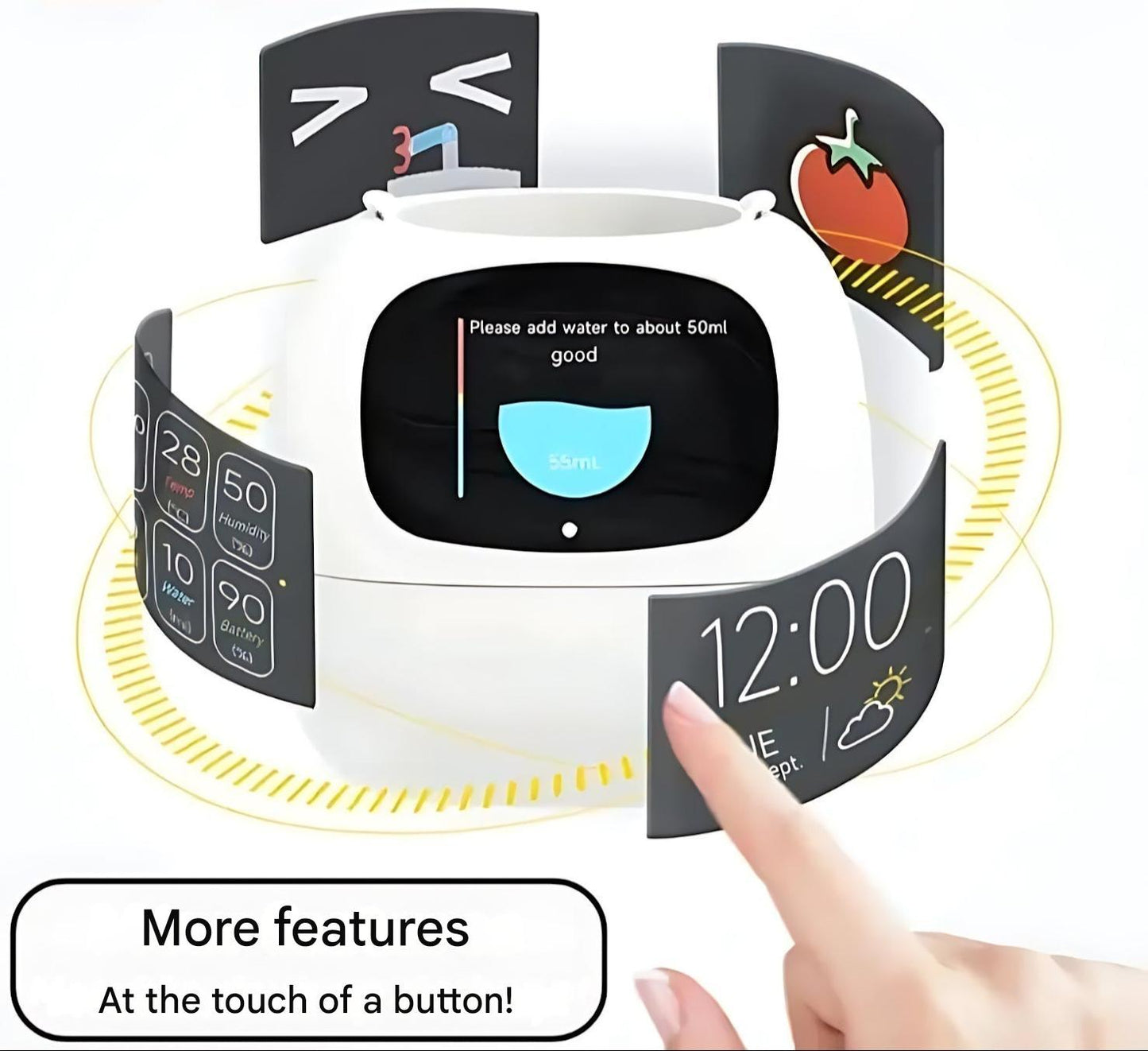 Automatic Smart Flower Pot with App Integration and Emojis