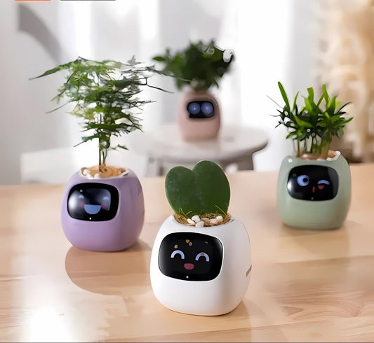 Automatic Smart Flower Pot with App Integration and Emojis