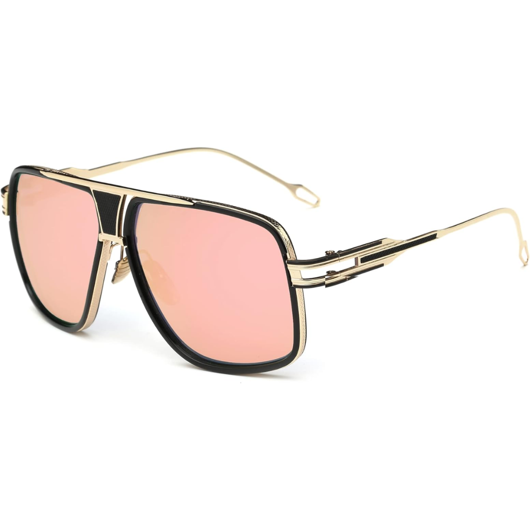 Classic Aviator Sunglasses for Men with UV Protection and Alloy Frame