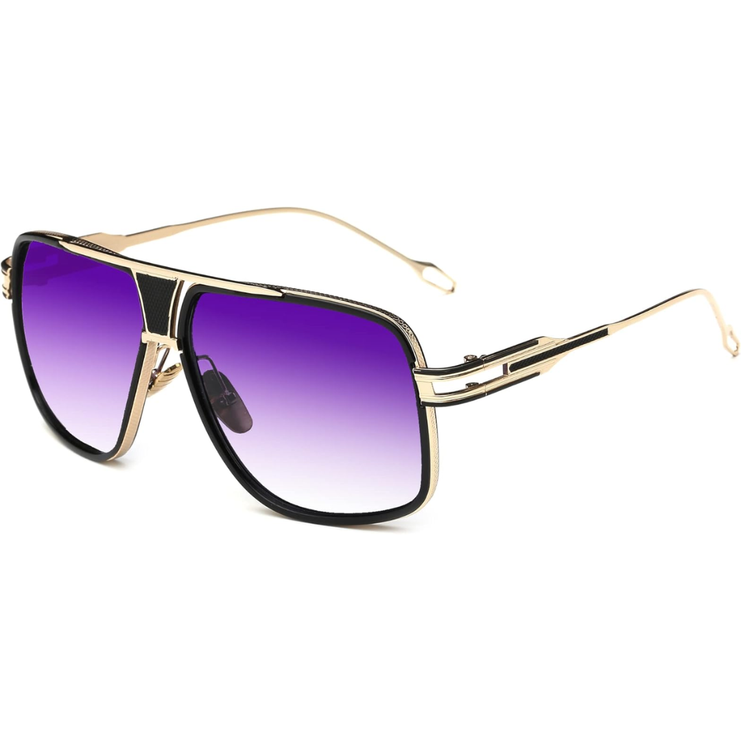 Classic Aviator Sunglasses for Men with UV Protection and Alloy Frame