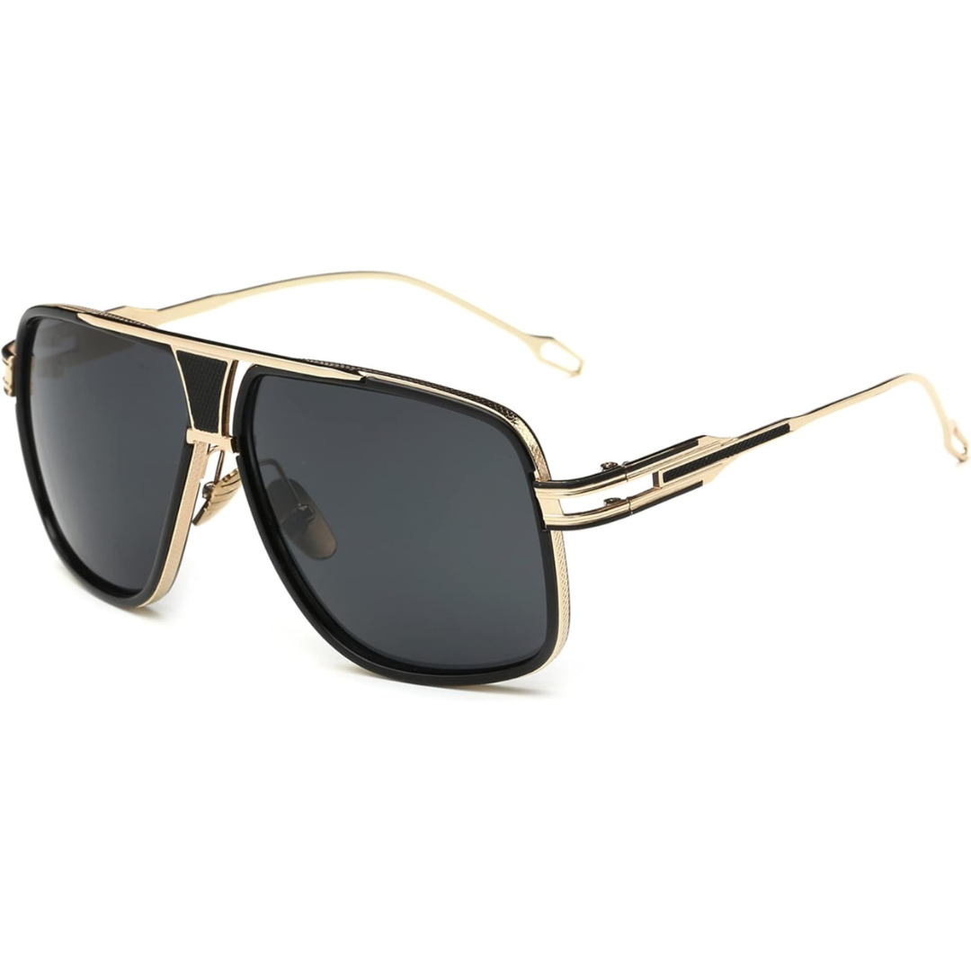 Classic Aviator Sunglasses for Men with UV Protection and Alloy Frame