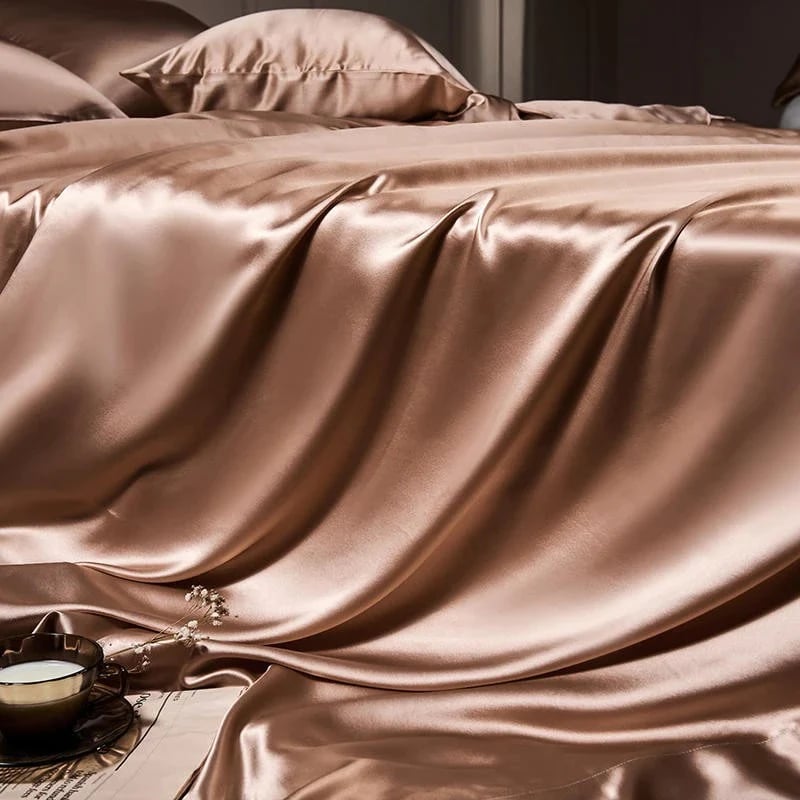 Pure Mulberry Silk Bedding Set - 25 Momme Luxury 4 Piece