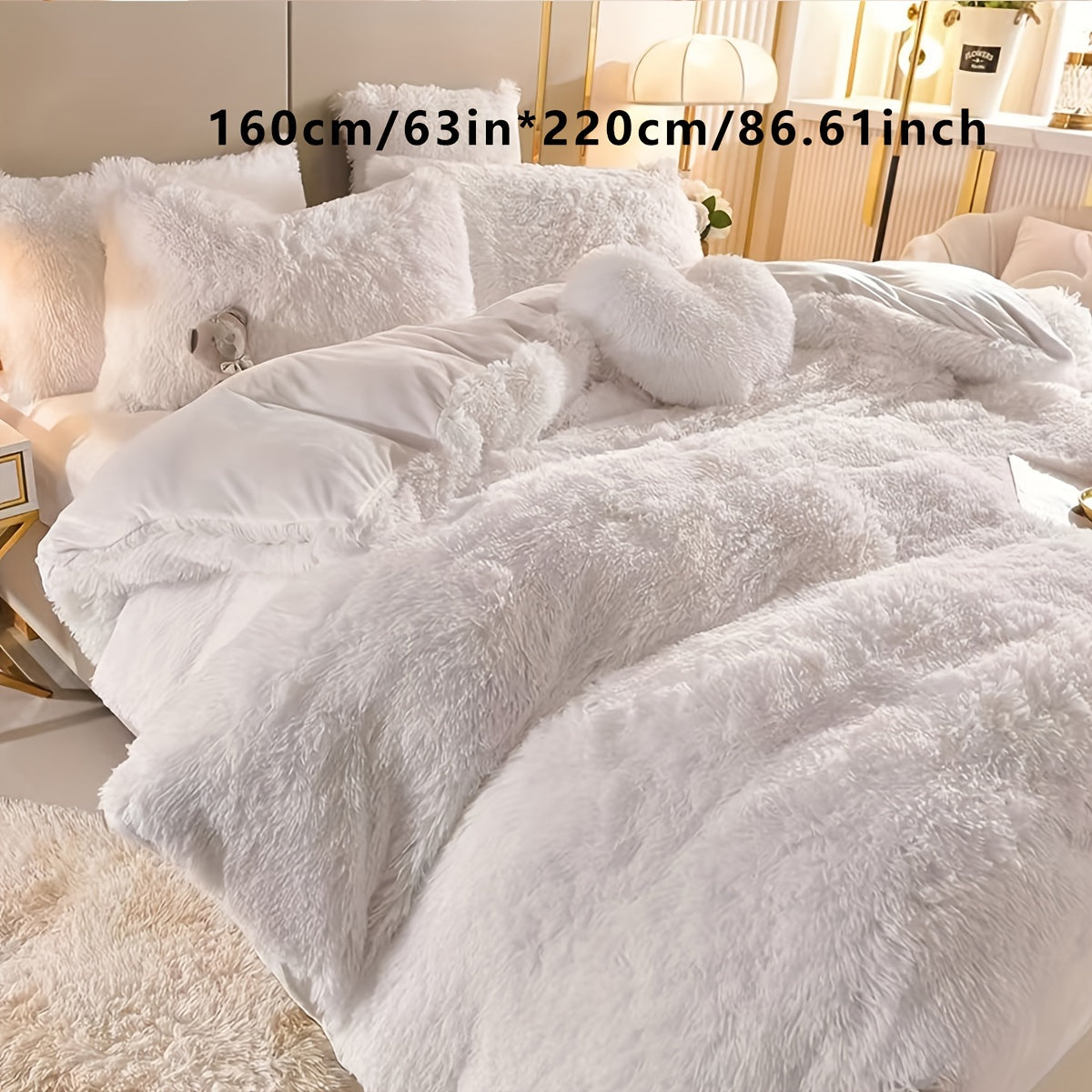 Luxurious Velvet Duvet Cover Set with Pillowcases for All-Season Comfort