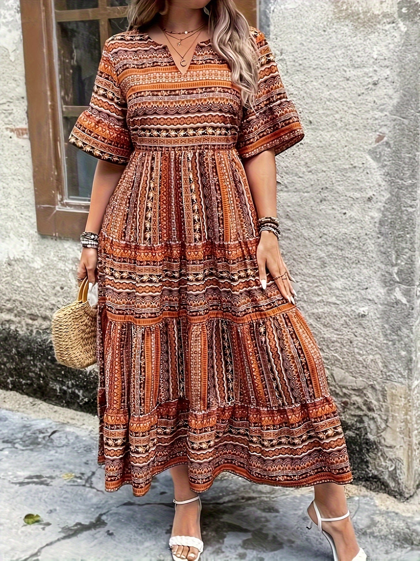 Zafira - Ethnic Flowy Dress