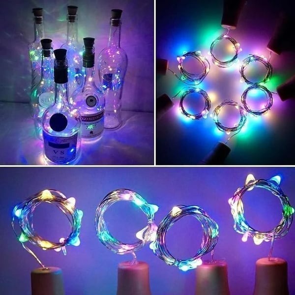 LED Bottle Light Cork Night Lamp with Flexible Wire - 20 LEDs