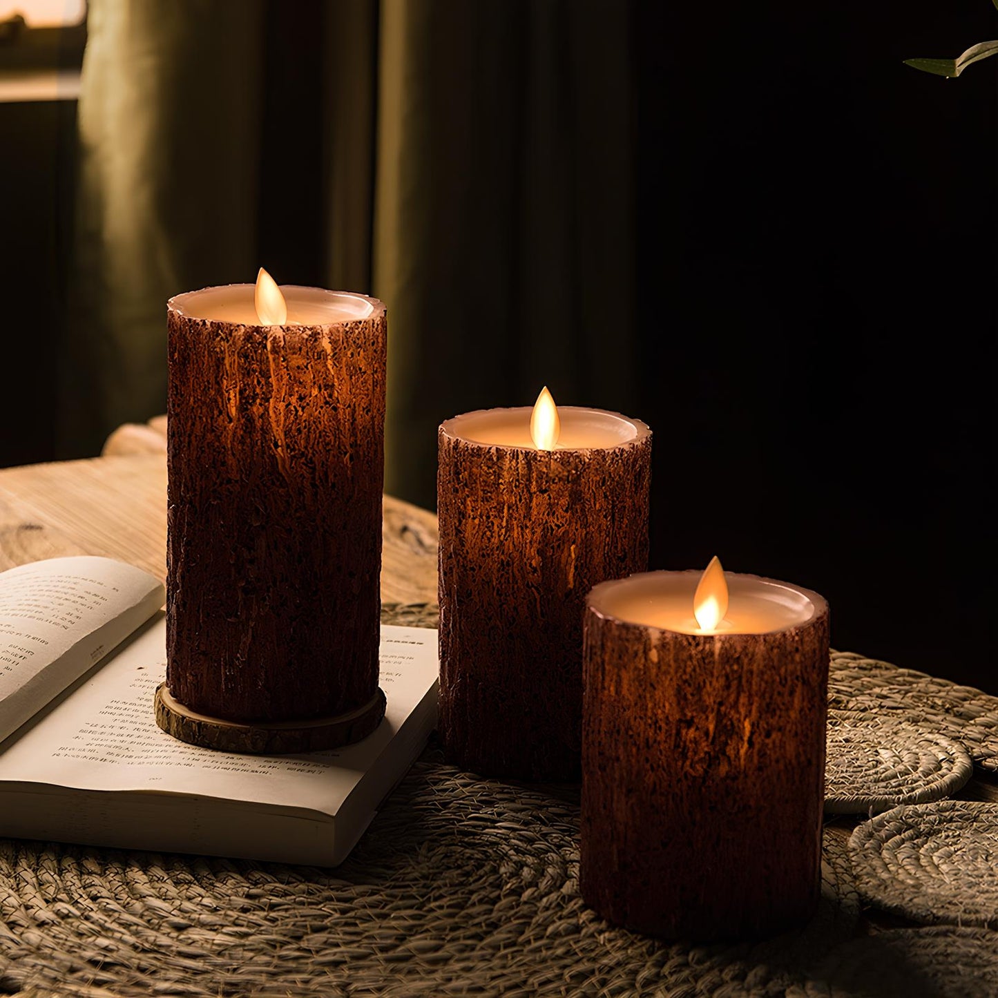 Flameless LED Bubble Block Candles