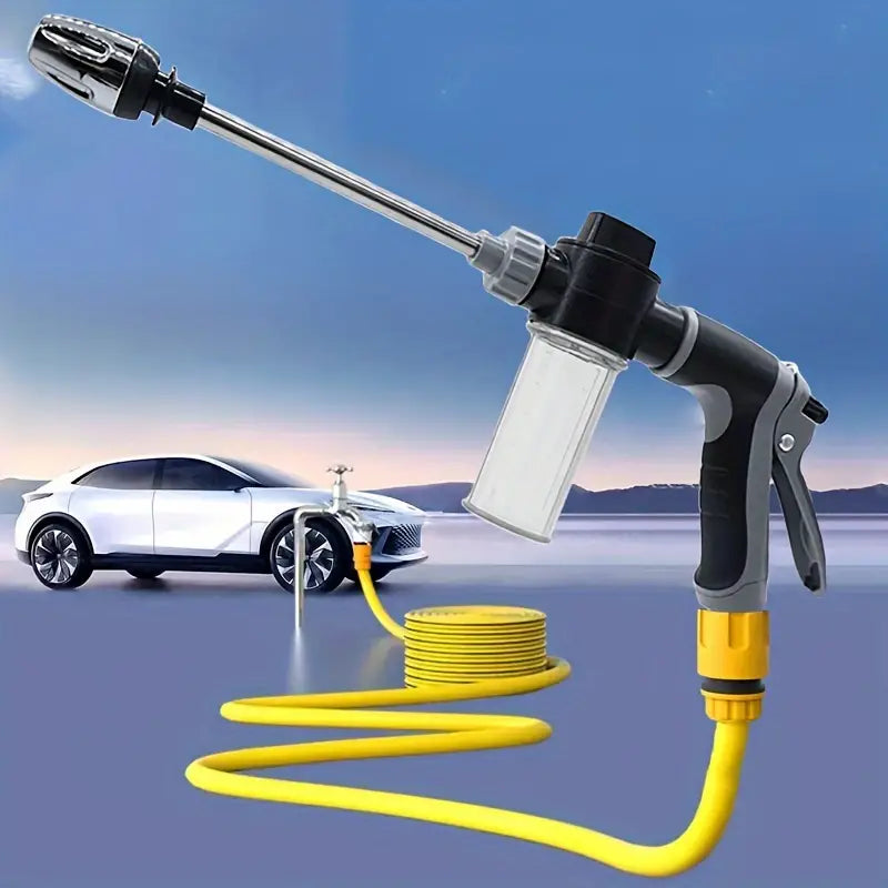 High-Pressure Washer with Adjustable Nozzle and Soap Tank