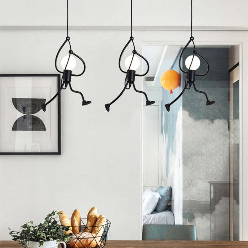 Retro Iron Man Pendant Light with Adjustable Length