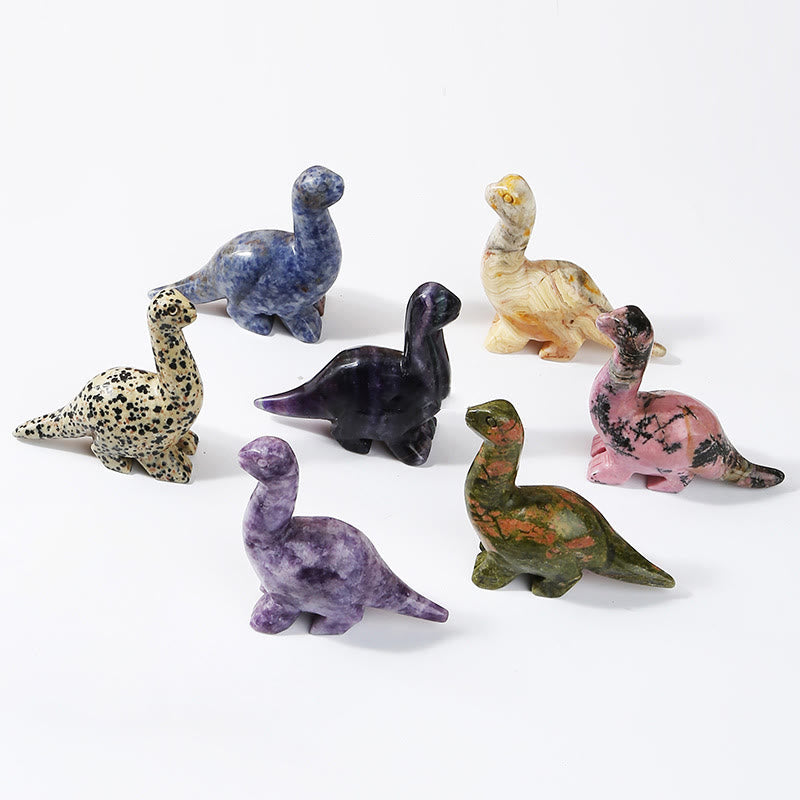 Crystal Dinosaur Gemstone Decor 2.5 Inch Natural Stone Figurine