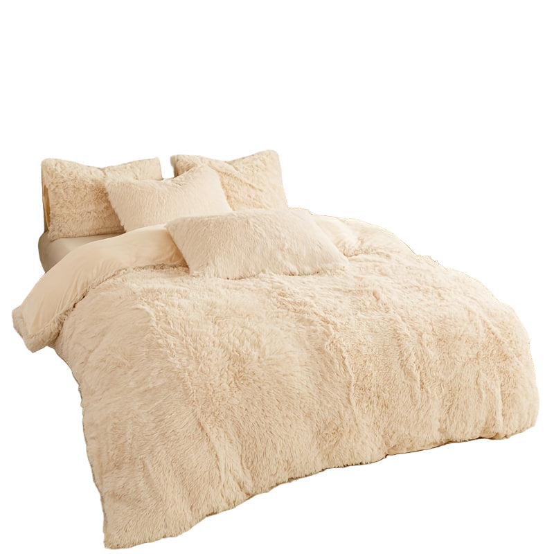 Ultra-Soft Plush Duvet Cover Set with Zipper Closure and Pillowcases
