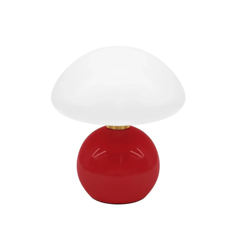 Dimmable Modern LED Nightstand Lamp with Glass Shade