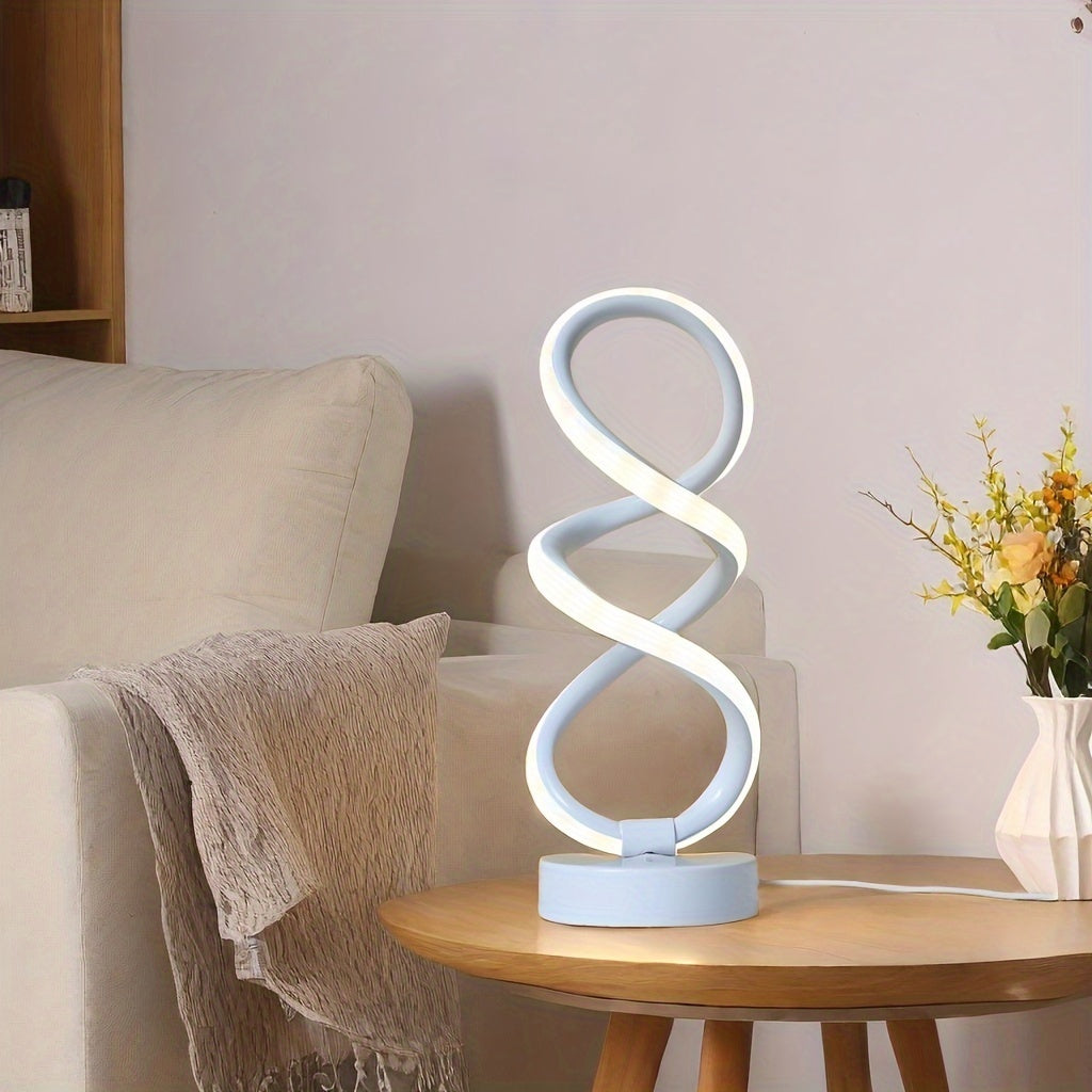 Adjustable Spiral Table Lamp with Three Color Settings