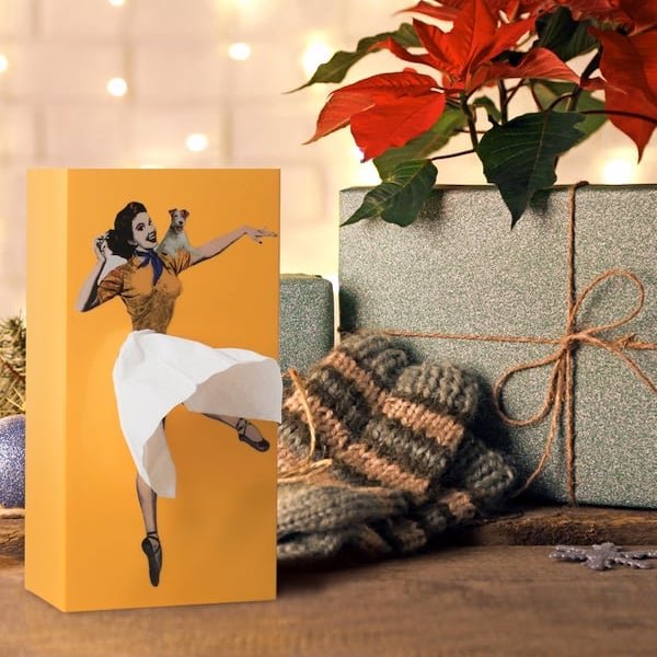 Flying Skirt Tissue Box with Weighted Bottom