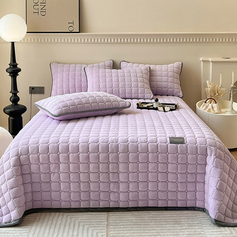 Plush Square Textured Throw Blanket – Soft Cozy Sofa and Bed Cover