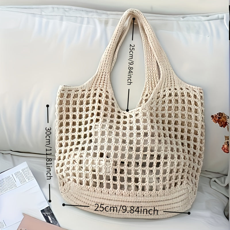 Large Open Mesh Beach Tote Bag for Women