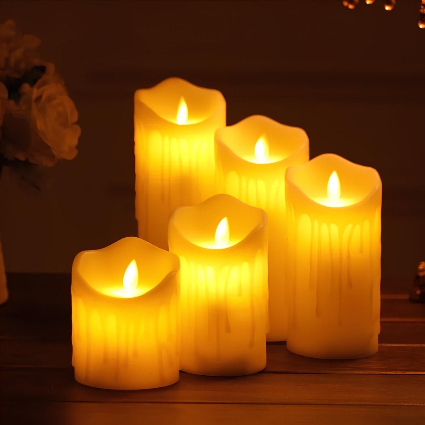 Flameless LED Bubble Block Candles
