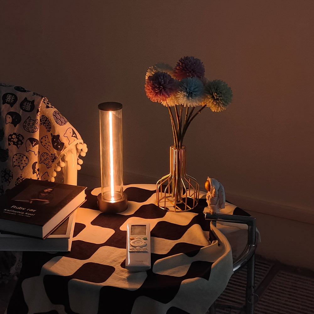 Wireless LED Table Lamp with USB Charging and Dimmable Brightness