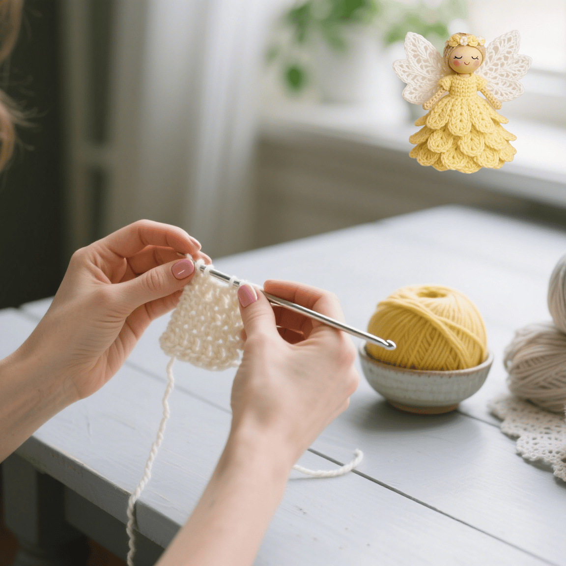 DIY Crochet Angel Ornament Craft Kit for Beginners
