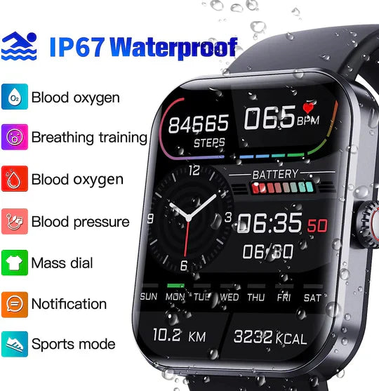 Non-Invasive Blood Glucose Monitoring Smartwatch with Fitness Tracking
