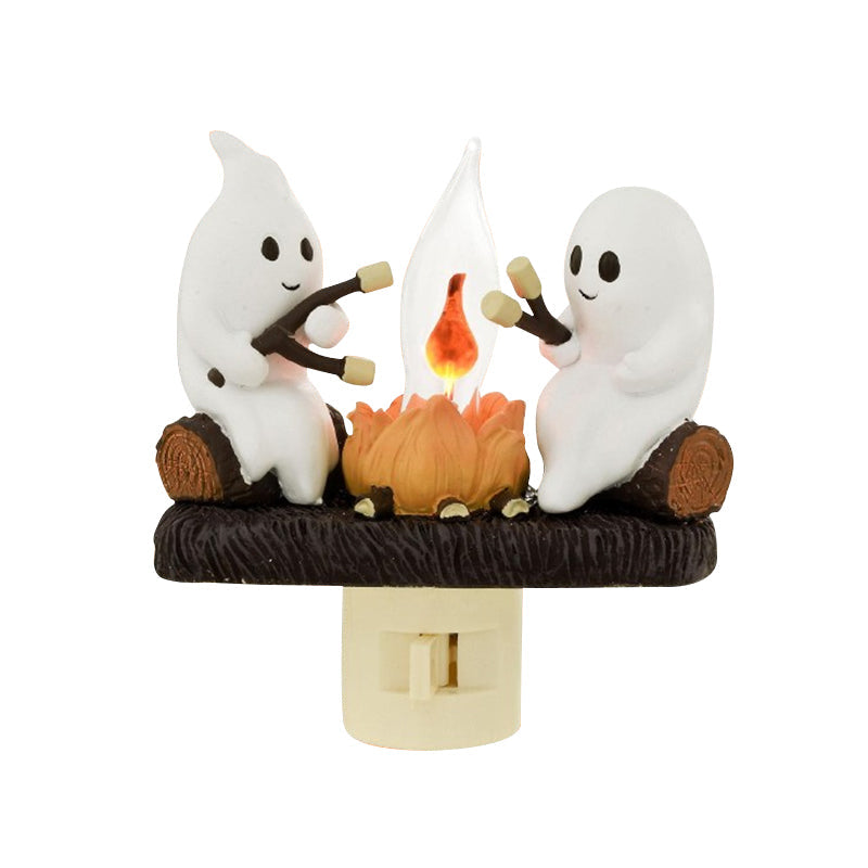 Ghost Campfire Night Light with Flickering Flame Effect