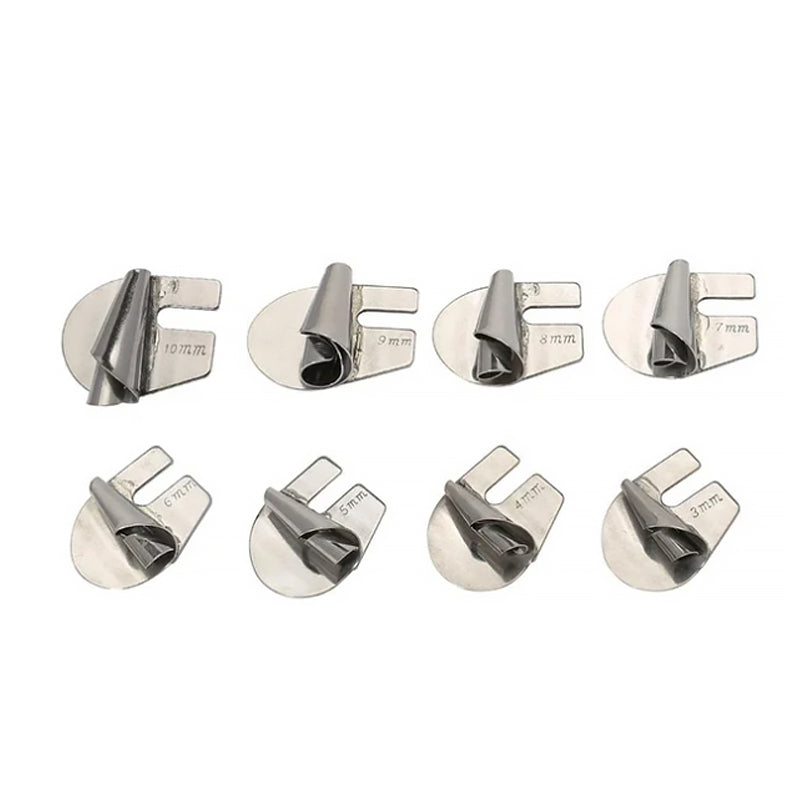 Sewing Machine Rolled Hemming Foot - Stainless Steel, 3mm to 10mm