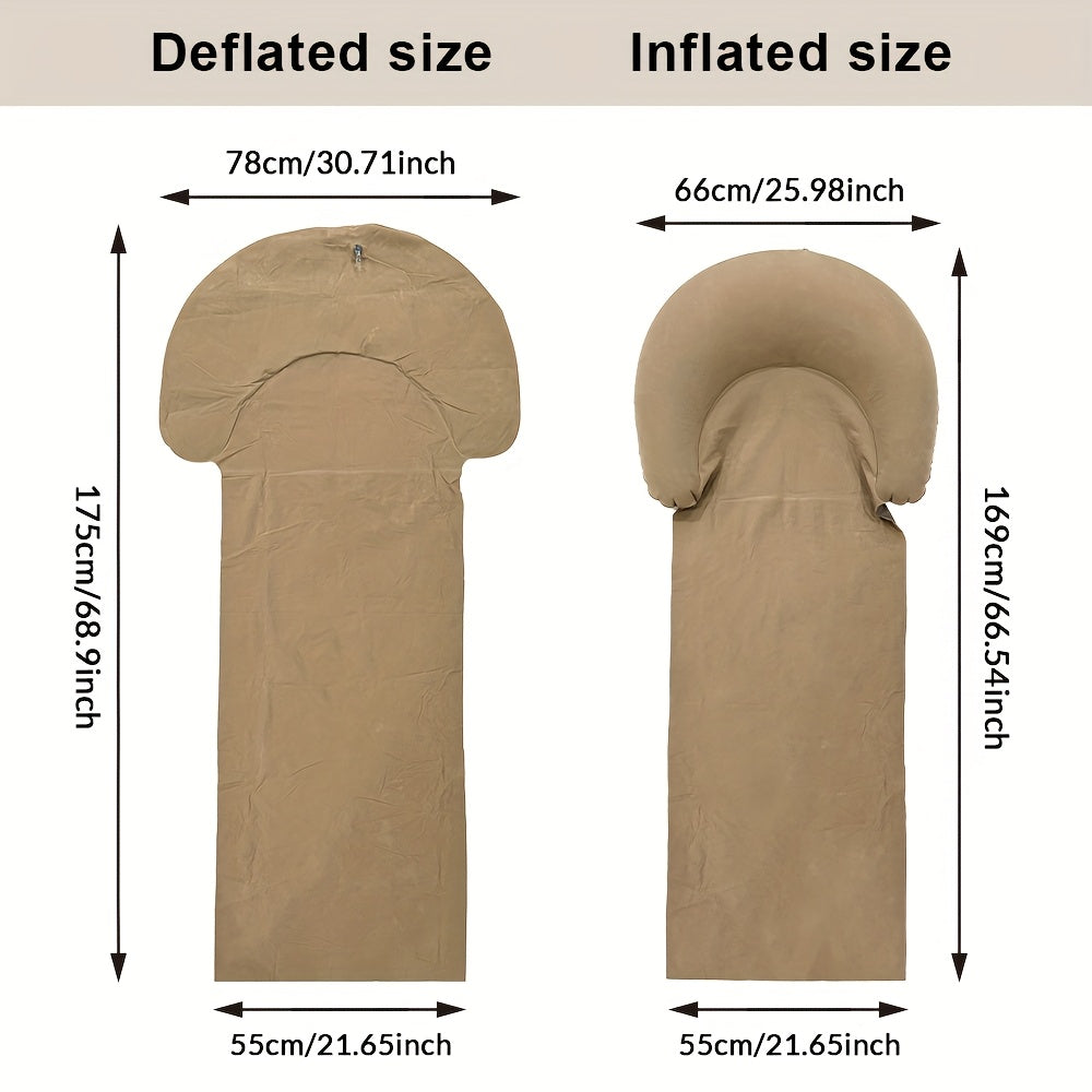 Inflatable Beach Mat with Pillow for Camping and Lounging